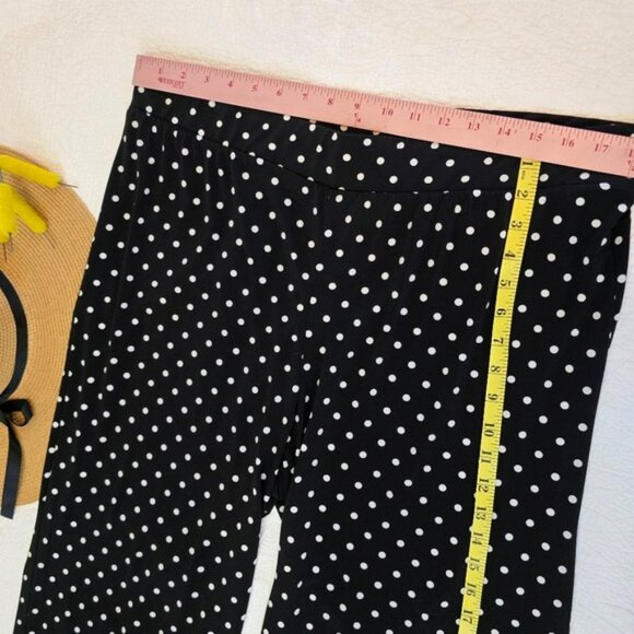 Chico's 3 Women's Pants Size XL 16 Black White Polka Dots Pull On Stretchy - Picture 6 of 12